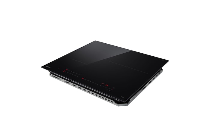 ThinQ_An image of an induction hob and a smartphone connected through ThinQ.