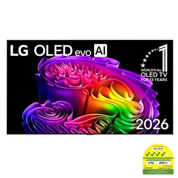 Front view of 97 inch LG OLED evo AI G6 4K Smart TV 2026 OLED97G6PSA