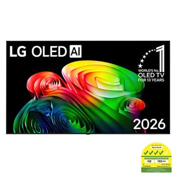 Front view of 65 inch LG OLED AI B6 4K Smart TV 2026 OLED65B6PSA