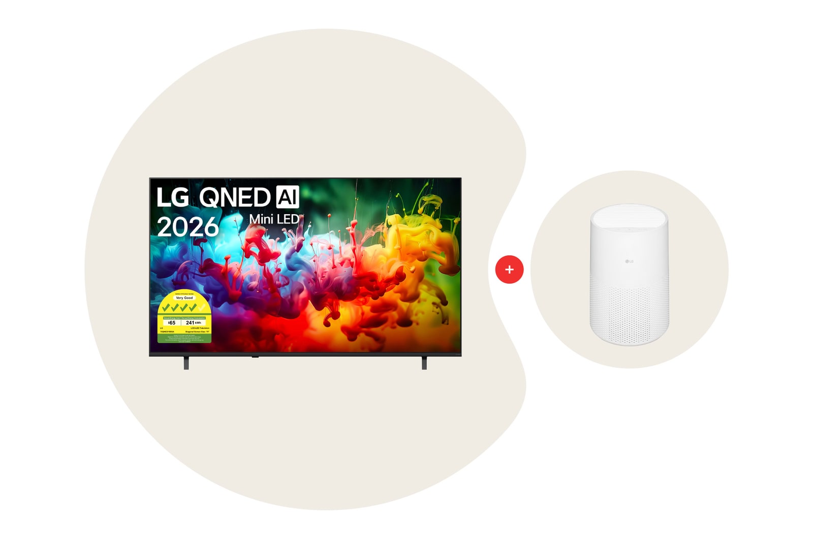75 inch LG QNED AI QNED70 Mini LED 4K Smart TV Bundle with
