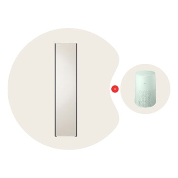 LG Styler® Objet Collection in Mist Beige Bundle with AeroMini Air