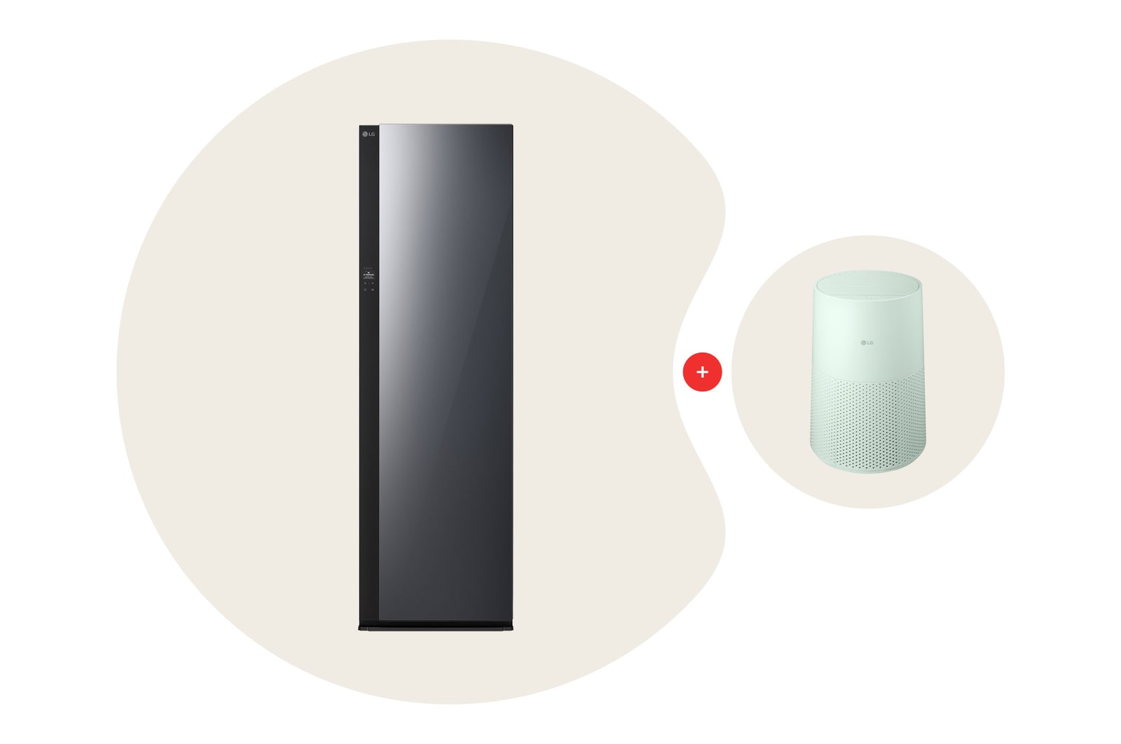 LG Styler® in Black Tint Mirror Bundle with AeroMini Air Purifier