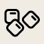 Icon representing cube ice option