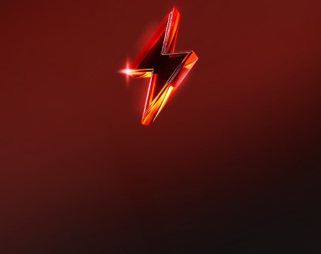 Weekly Flash Sale banner with a red and black 3D lightning bolt icon on a dark red background.