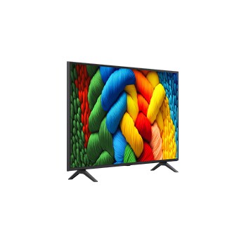 Slightly-angled right-facing side view of LG NanoCell NANO80 TV.