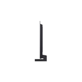 Front view and side view of LG OLED evo AI C5 4K Smart TV showing its length, width, height, and depth dimensions.