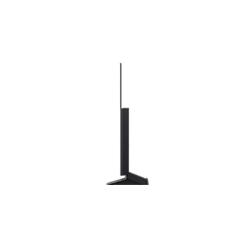 Front view and side view of LG OLED evo AI C5 4K Smart TV showing its length, width, height, and depth dimensions.