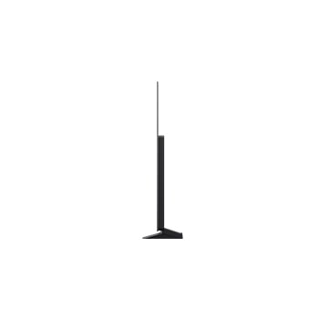 Front view and side view of LG OLED evo AI C5 4K Smart TV showing its length, width, height, and depth dimensions.