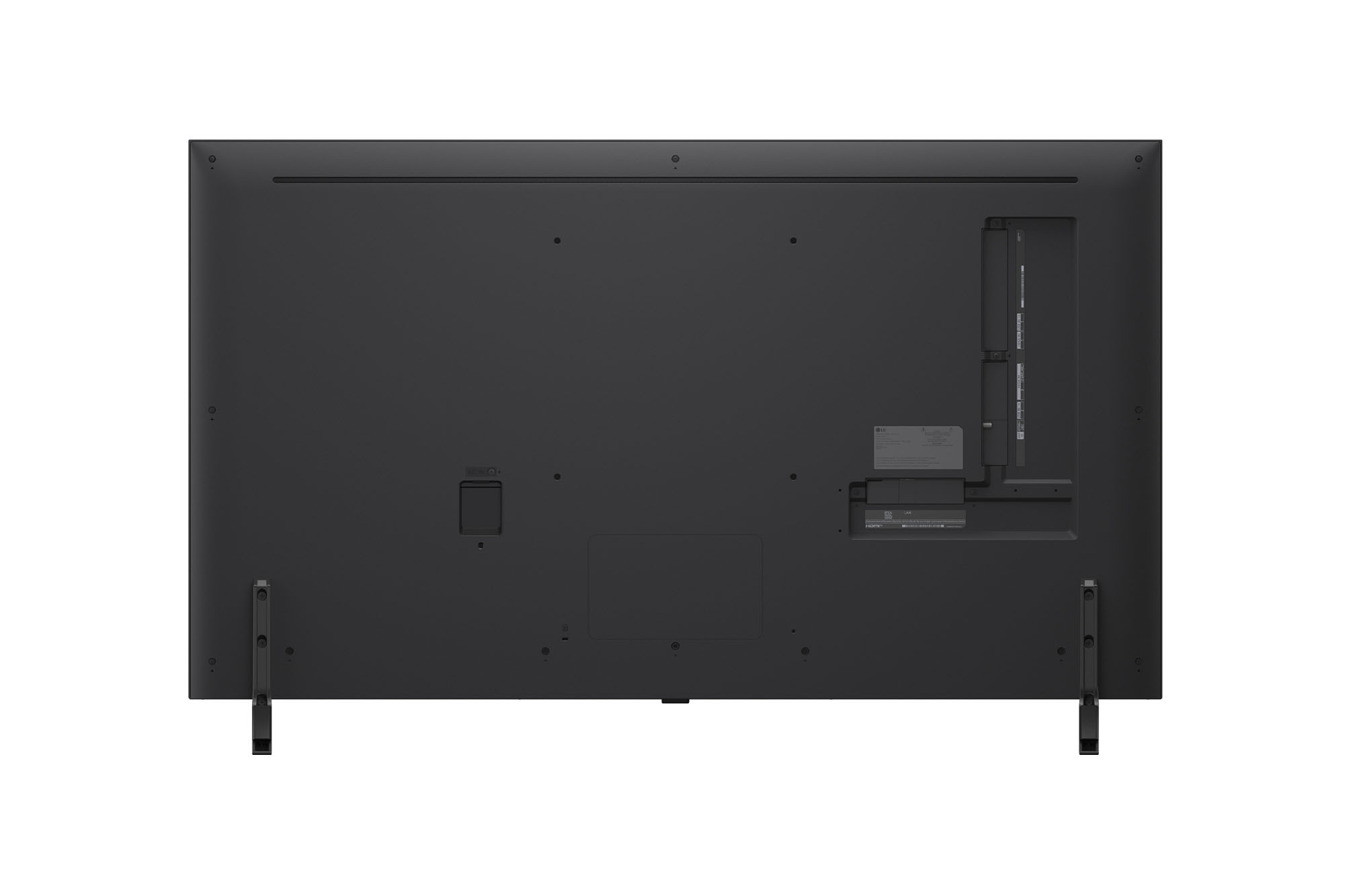 Left-facing side view of LG QNED80 TV 