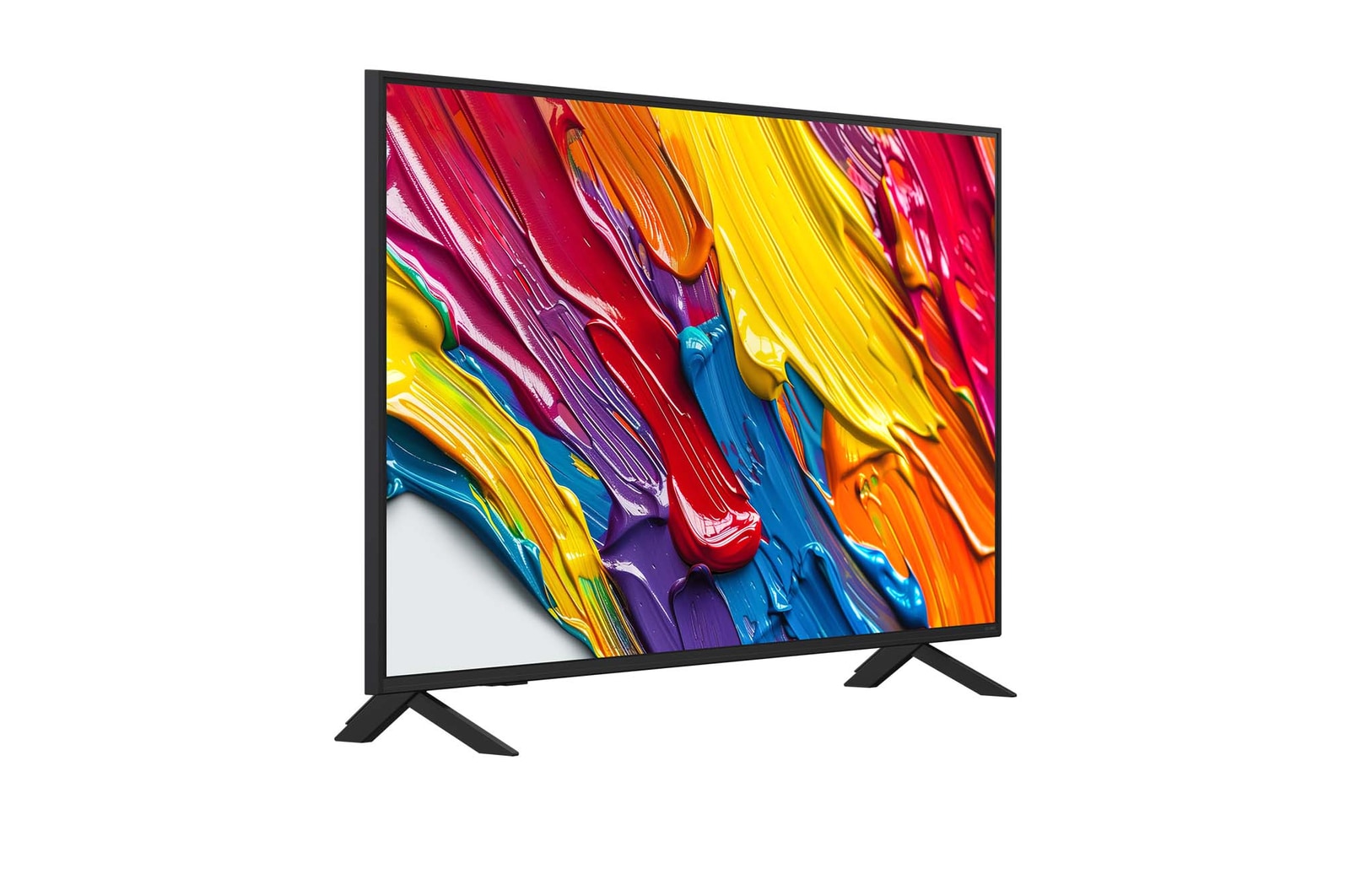 Rear view of LG QNED82 TV