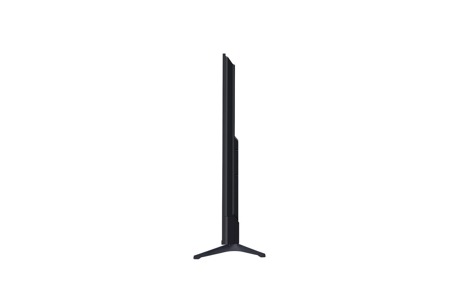 Left-facing side view of LG UHD UA73 TV.