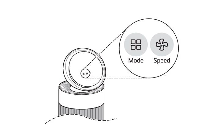 Turning off Filter Status Notification Press and hold the Mode and Speed buttons on the control panel for 3 seconds Filter Status Notification on the status panel is turned off and the time for Filter Status Notification is initialized