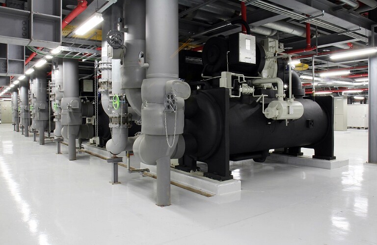 Image of chillers in a building