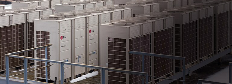 Image of VRF systems installed in a building.