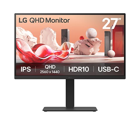 27” QHD IPS Monitor with USB-C with Daisy Chain - 27BA75QB-B. | LG SG