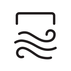 A gentle airflow icon appears in front of the wall-mounted unit.