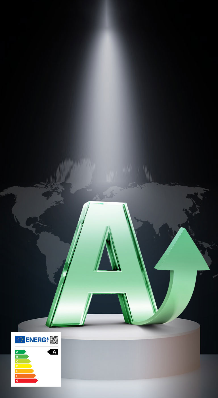 There are A letter on the stage in front of the world map background.