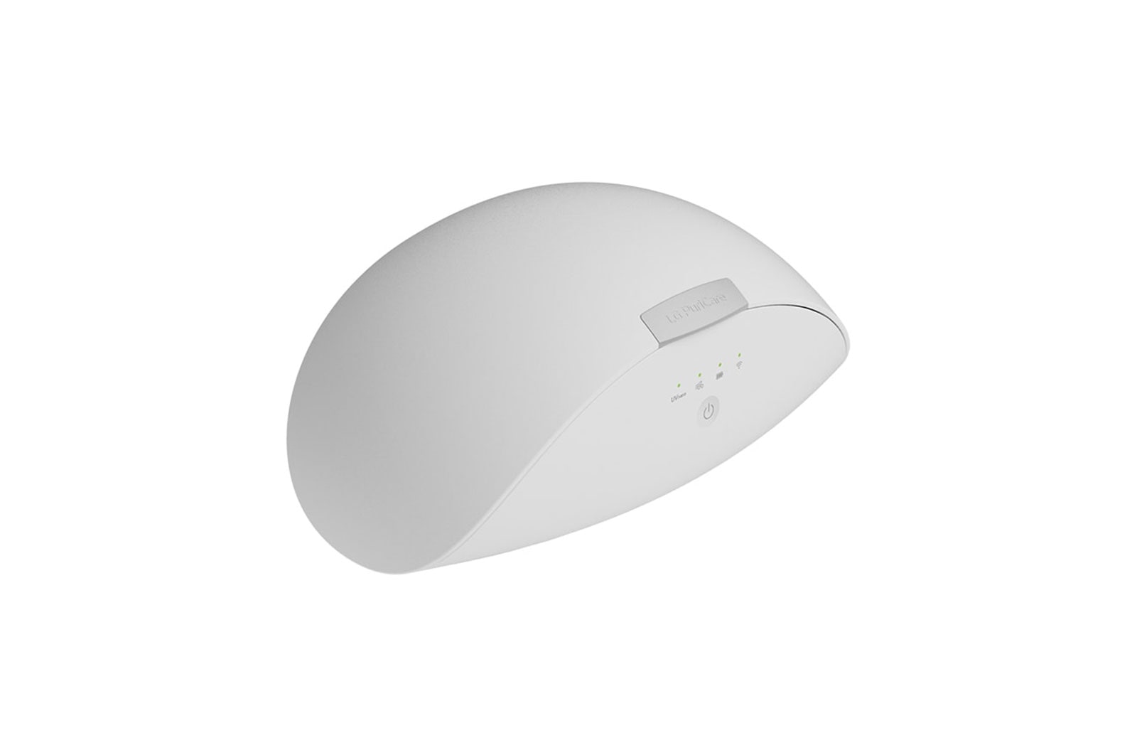 Front view of LG PuriCare™ Wearable Air Purifier Case in white