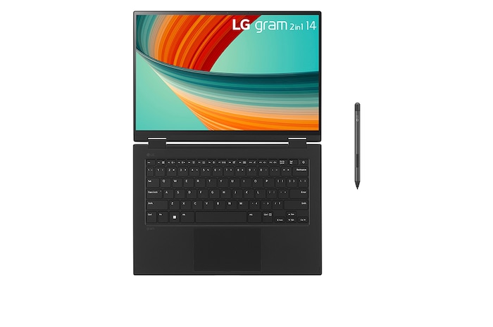LG gram 2in1 Ultra-Lightweight with 14” 16:10 Anti-glare Display and Intel® Evo 13th Gen. Processors, 14T90R-G.AP75A3