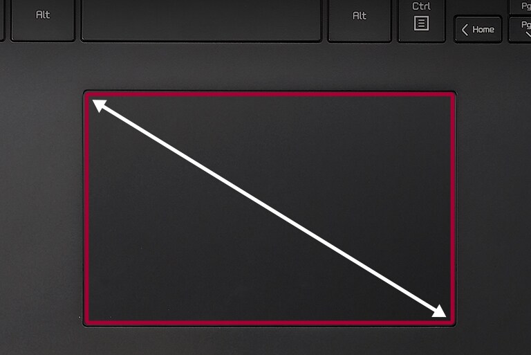 Widened Touch Pad matching the ratio of the display
