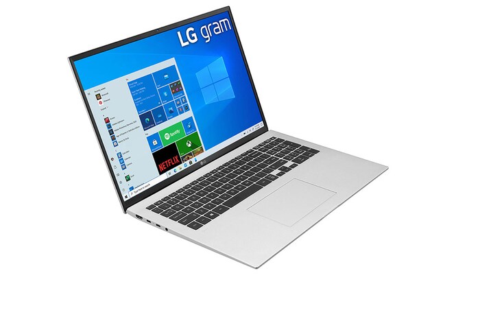 LG gram 17.0" laptop with 16:10 WQXGA IPS Display, 11th Gen Intel® Core™ (Certified Evo™ Platform) i7 Processor and Thunderbolt™ 4, 17Z90P-V.AP76A3