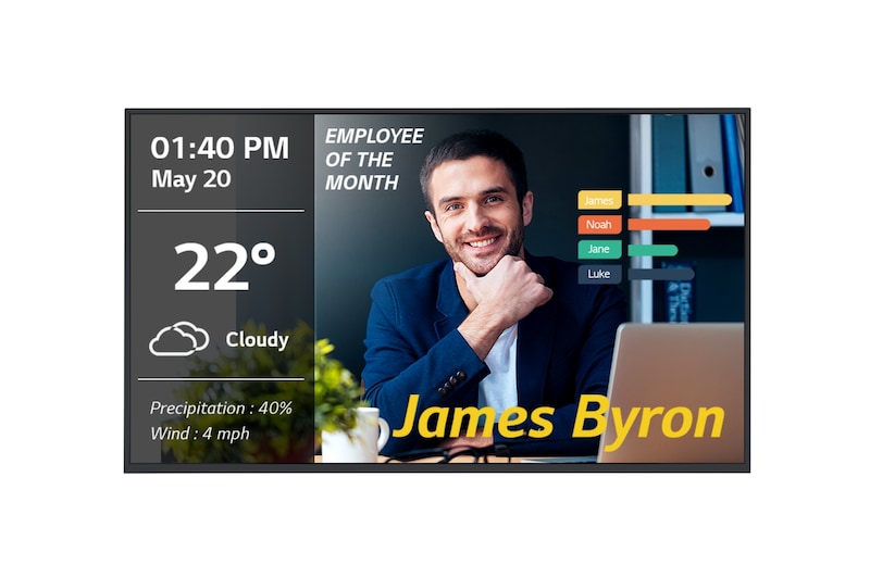 LG 49" 350 nits UHD Signage, 49UM3DG-B