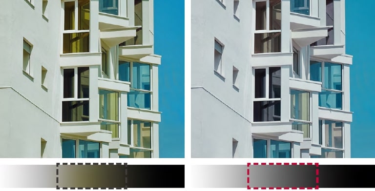 An anomaly that appears yellowish in color, such as the image on the left, can be modified to a gray tone, such as the right, by adjusting the gamma value manually.