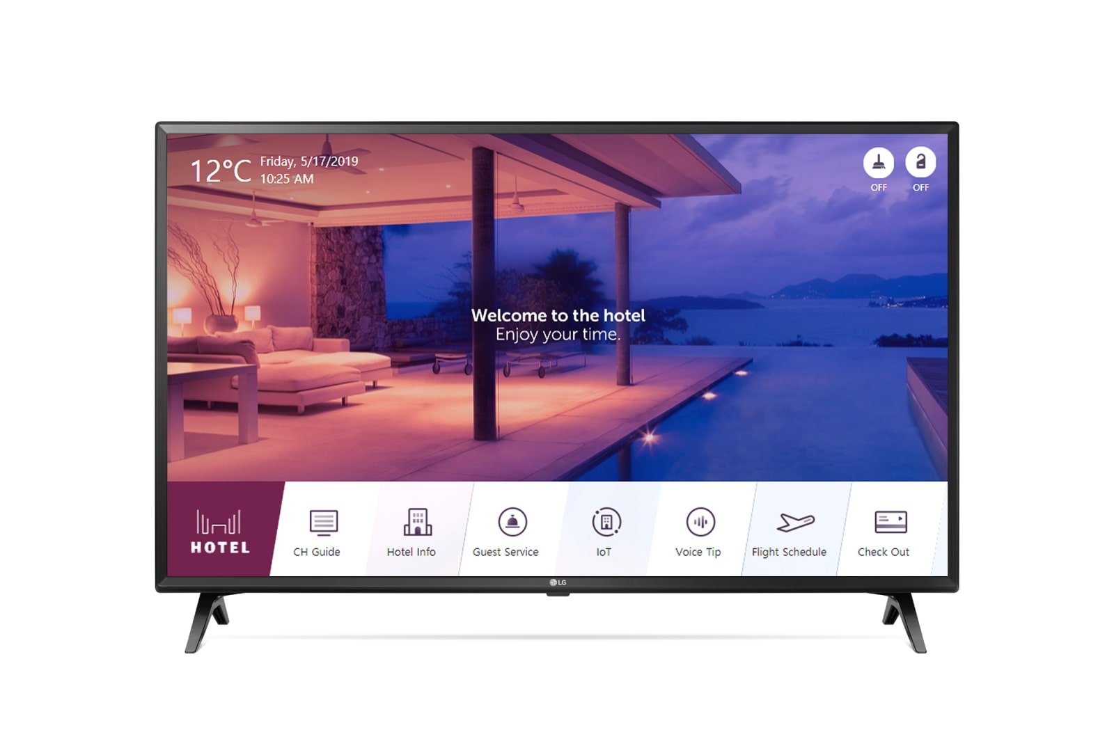 Front view of 49&#34; Pro:Centric Hotel TV 49UT660H0TA