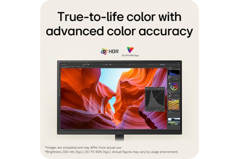 LG UltraFine display presenting accurate and vibrant color reproduction