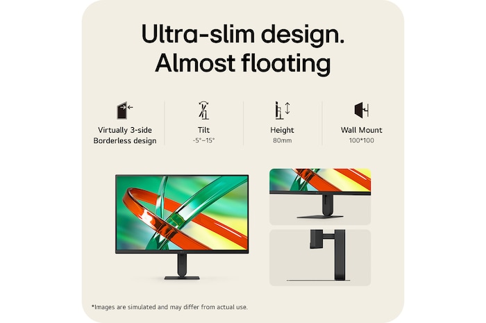 LG UltraFine monitor with a clean, clutter-free design and slim profile