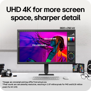 LG UltraFine UHD 4K display showing enhanced clarity and expanded screen space