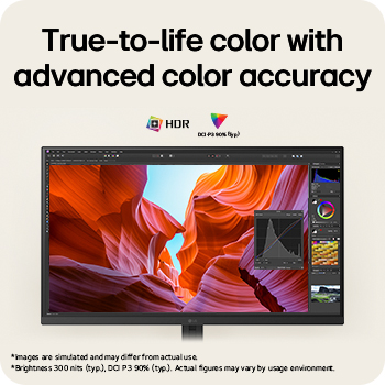 LG UltraFine display presenting accurate and vibrant color reproduction