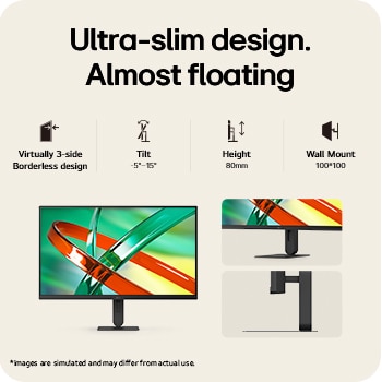 LG UltraFine monitor with a clean, clutter-free design and slim profile