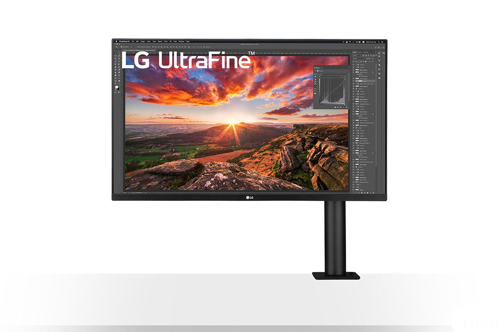 Front View Monitor Arm On The Right