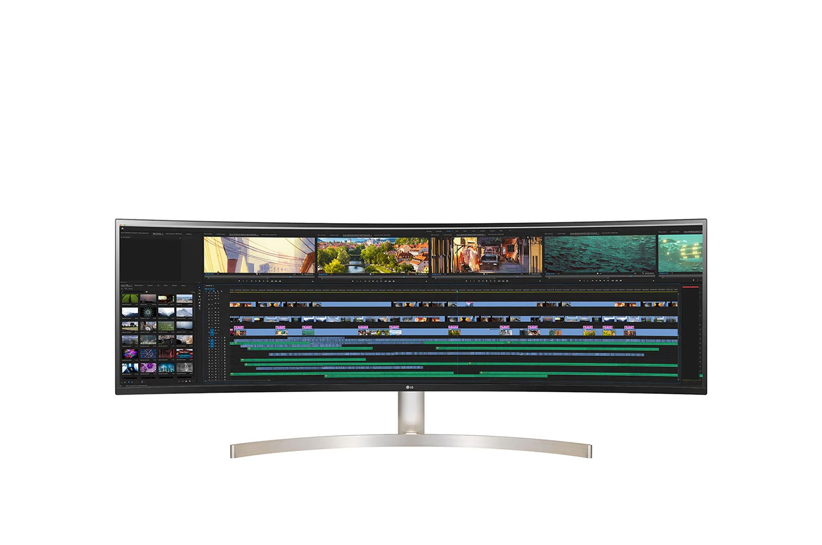 LG 49WL95C-WE Front View with logo