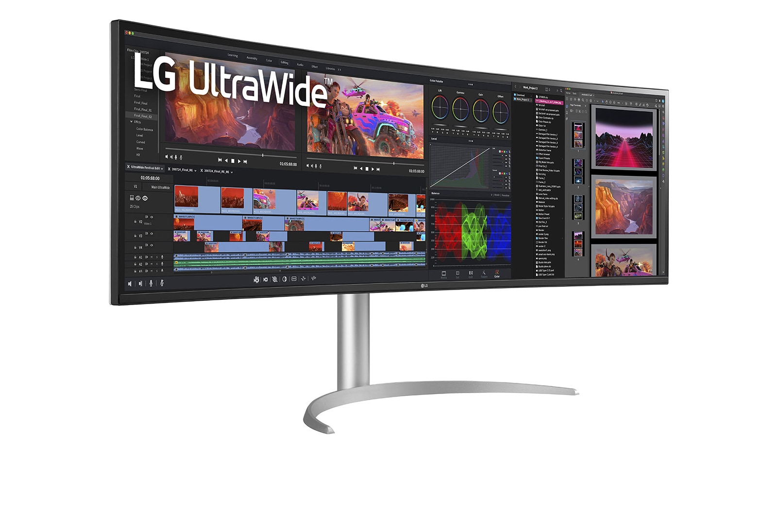 LG Curved UltraWide™ 49" Dual QHD Nano IPS Display Monitor, 49WQ95C-W