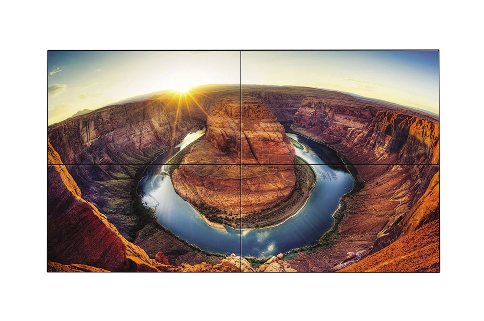 Front view of 49&#34; 500 nits  FHD  0.9mm Even Bezel Video Wall 49VM5C-A