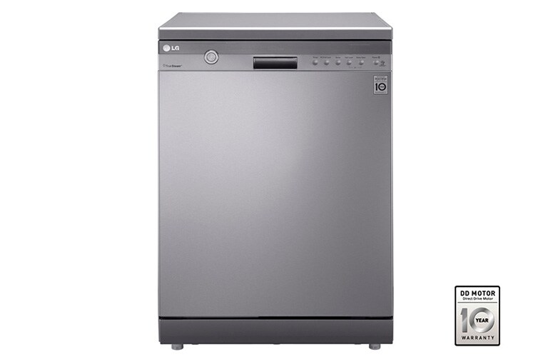 Front view of 14L TrueSteam™ Direct Drive Dishwasher with SmartRack™ and UV Sterilization D1465CF