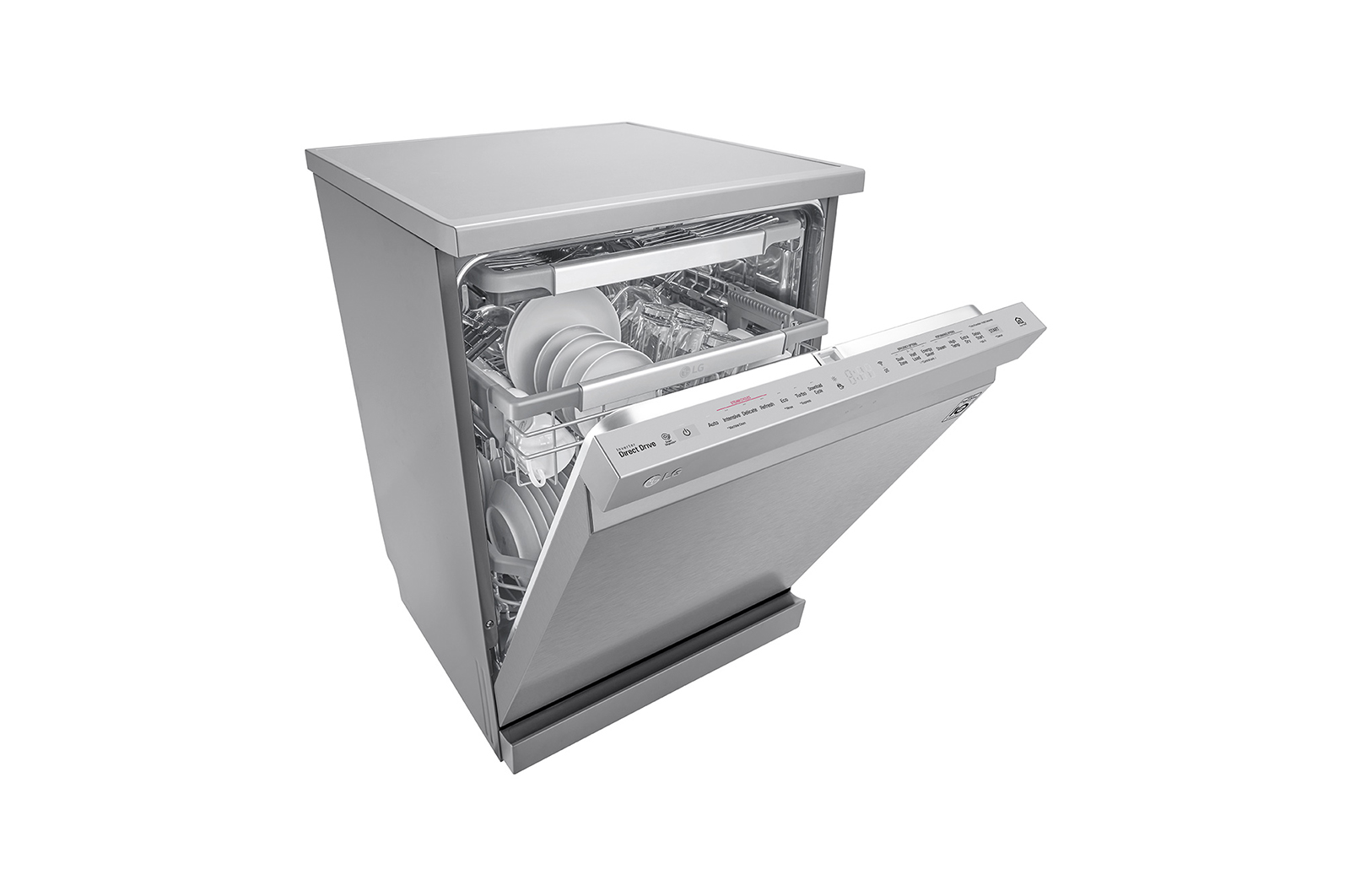 LG THINQ™ Top Control Dishwasher QuadWash® & True Steam®, in silver, DFB325HS