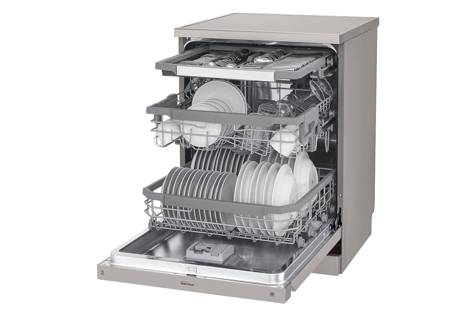 LG Front Control Smart Wi-fi Enabled Dishwasher with QuadWash® and True Steam®, DFB425FP