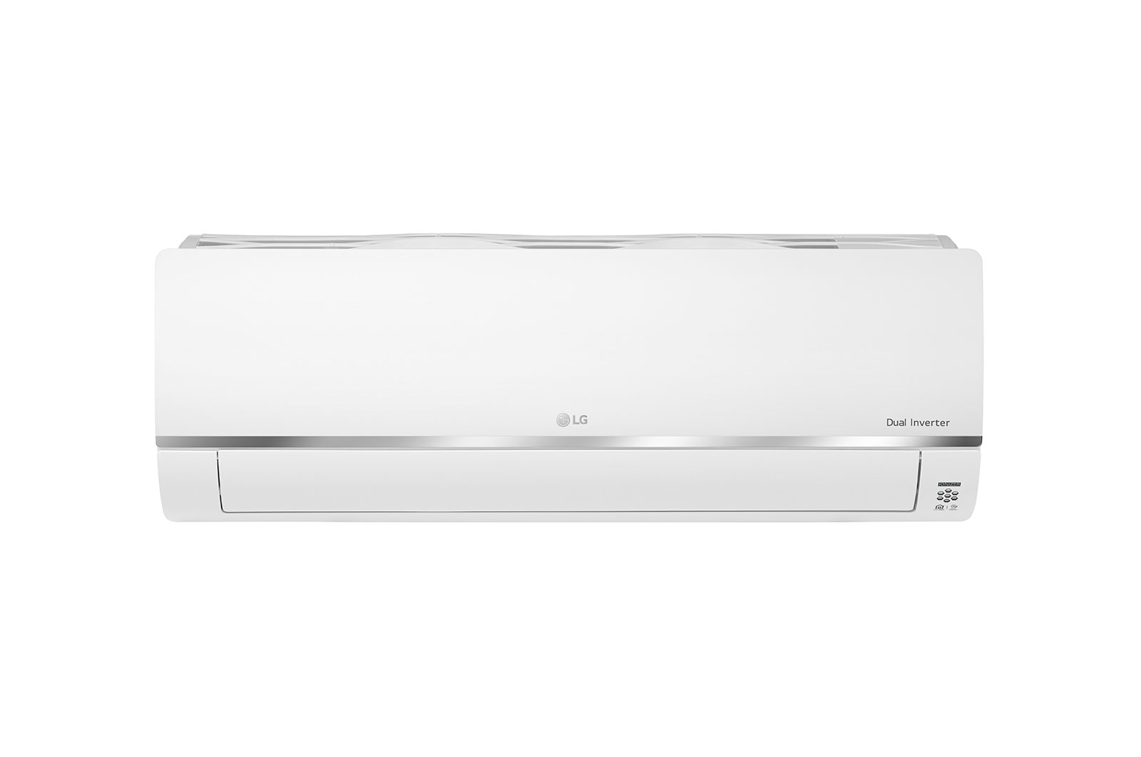 Front view of LG Alpha+ Multi Split Inverter Air Conditioner (ThinQ), 12,000 BTU, white, AMNC12GDJA0