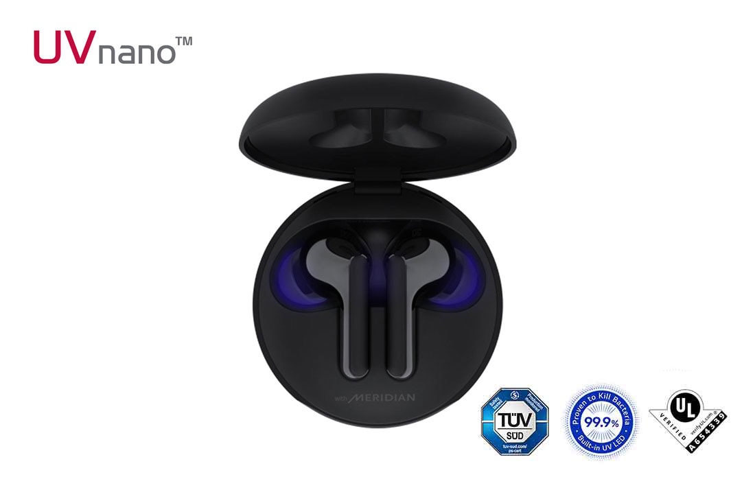 LG TONE Free FN6 Wireless Earbuds with MERIDIAN Technology, Black, HBS-FN6