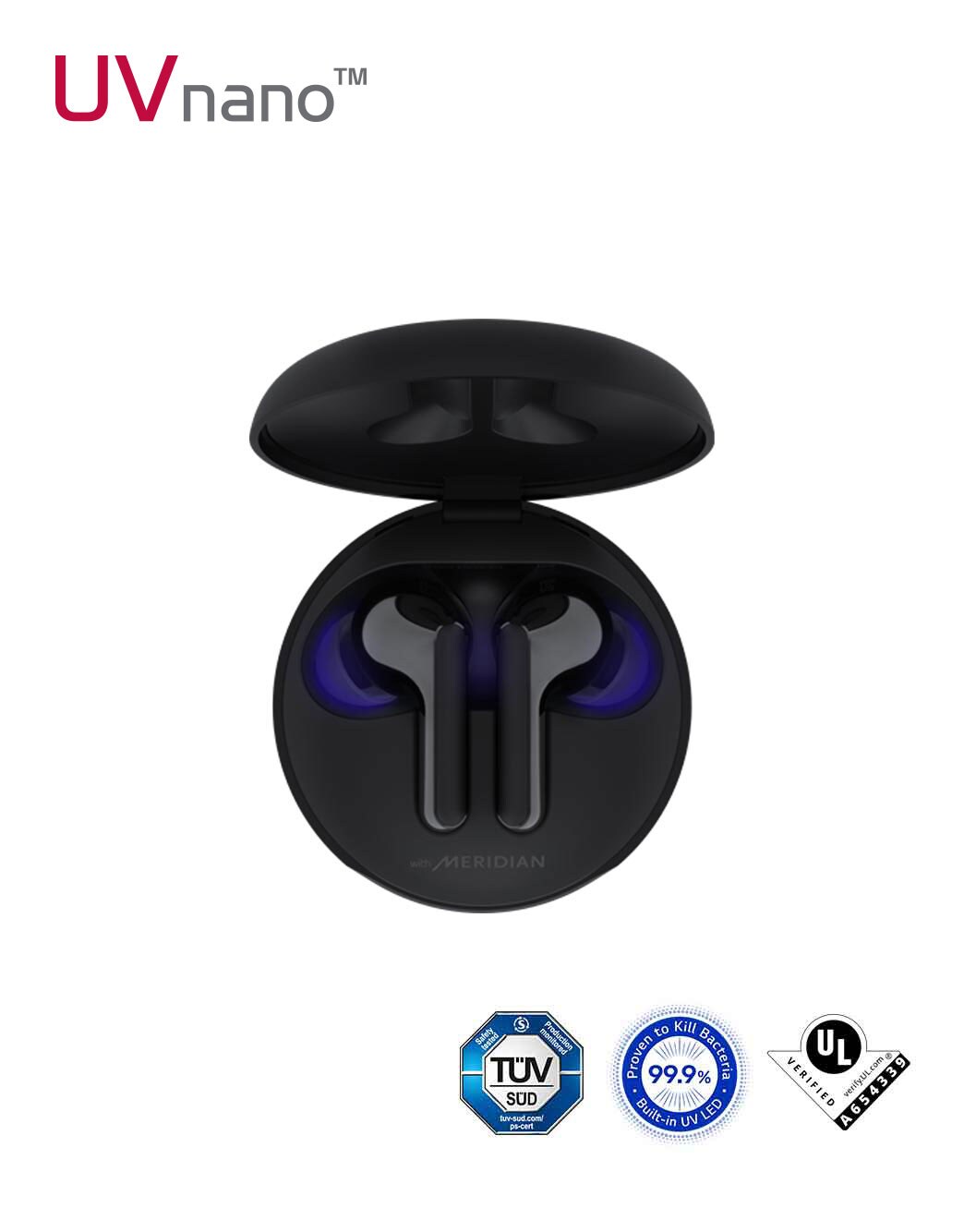 LG TONE Free FN6 Wireless Earbuds with MERIDIAN Technology, Black - HBS ...