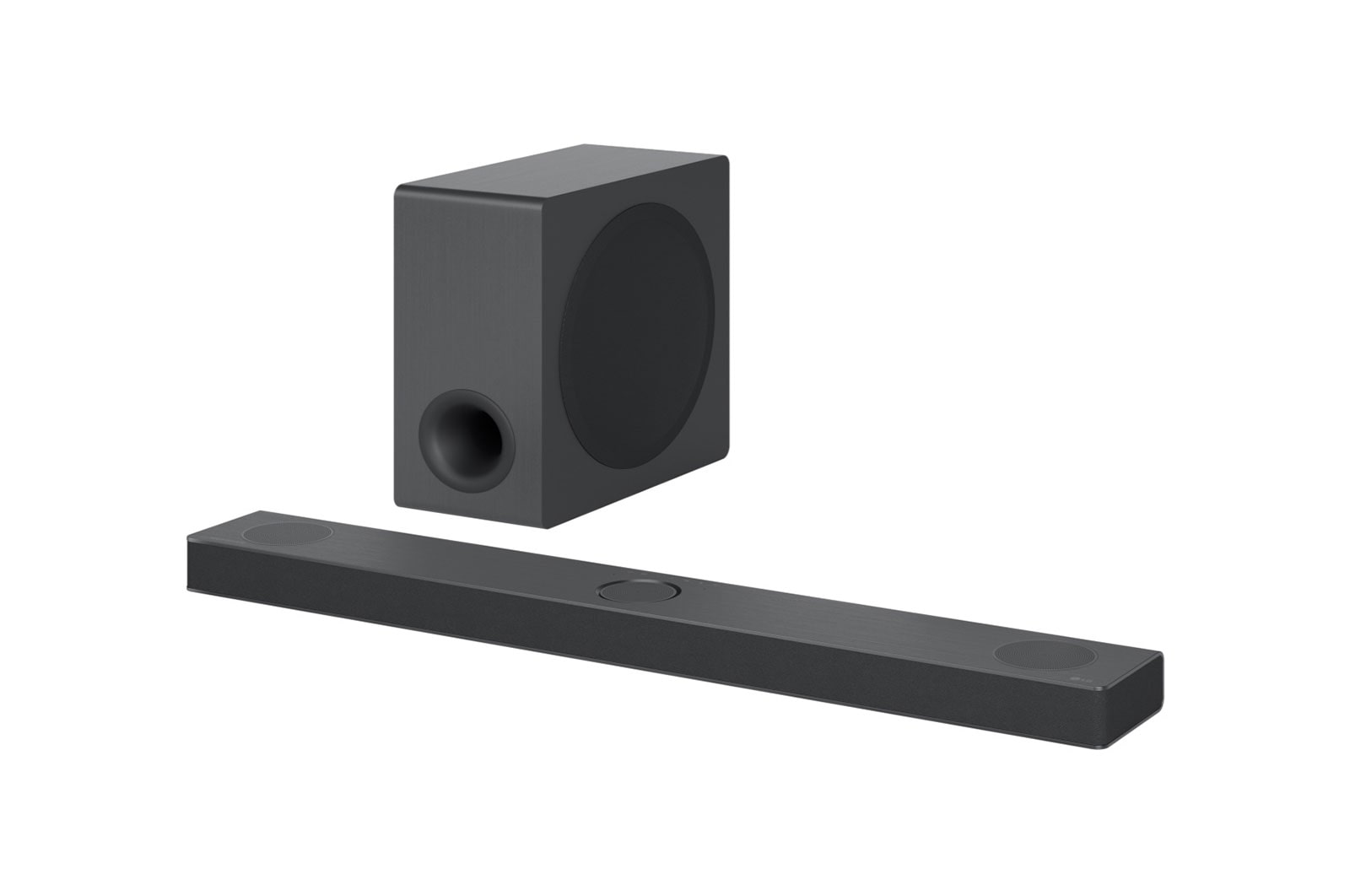 Front view sound bar with speaker