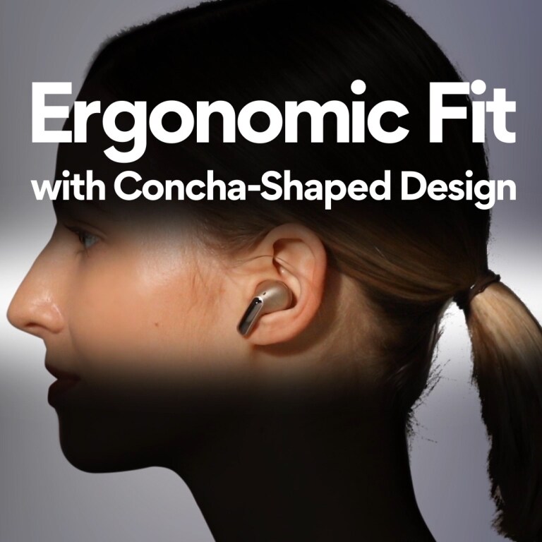 A video of a competitor's bulky earbuds wearing cuts appearing sequentially and then switching to TONE Free wearing cuts.