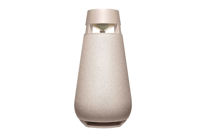 LG XBOOM 360 XO3 - Portable Bluetooth Speaker with 360 Sound, Customizable Mood Lighting (Beige), XO3QBE