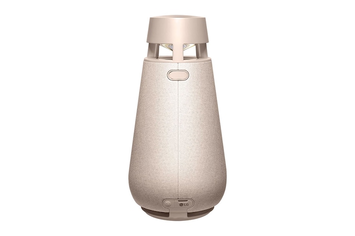 LG XBOOM 360 XO3 - Portable Bluetooth Speaker with 360 Sound, Customizable Mood Lighting (Beige), XO3QBE