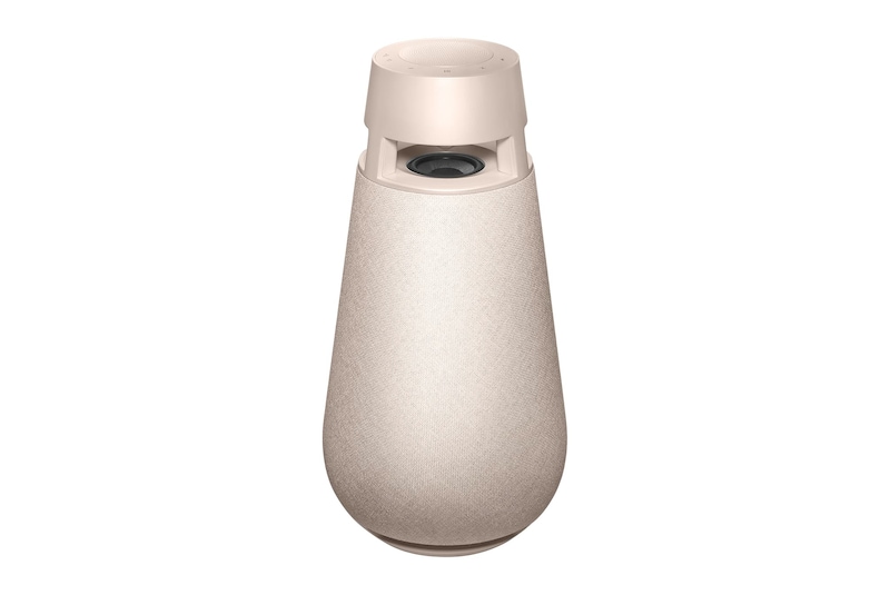 LG XBOOM 360 XO3 - Portable Bluetooth Speaker with 360 Sound, Customizable Mood Lighting (Beige), XO3QBE
