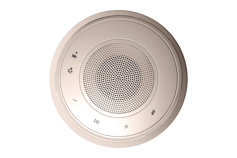 LG XBOOM 360 XO3 - Portable Bluetooth Speaker with 360 Sound, Customizable Mood Lighting (Beige), XO3QBE