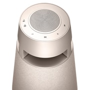 LG XBOOM 360 XO3 - Portable Bluetooth Speaker with 360 Sound, Customizable Mood Lighting (Beige), XO3QBE